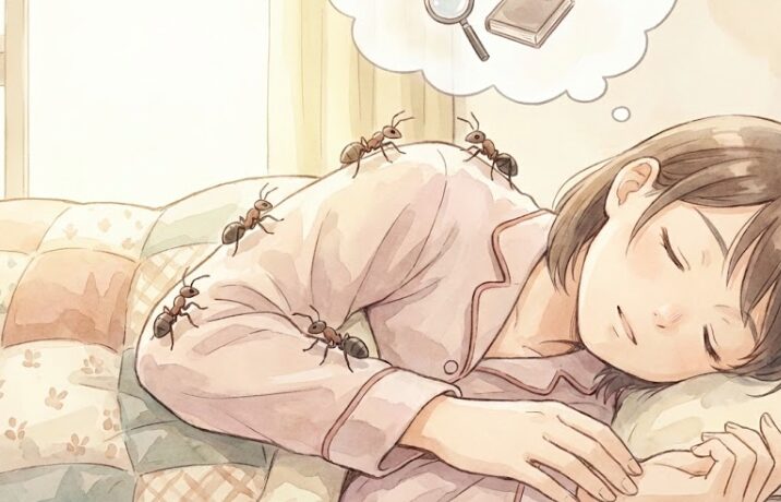蟻が体を這う夢を見る意味
